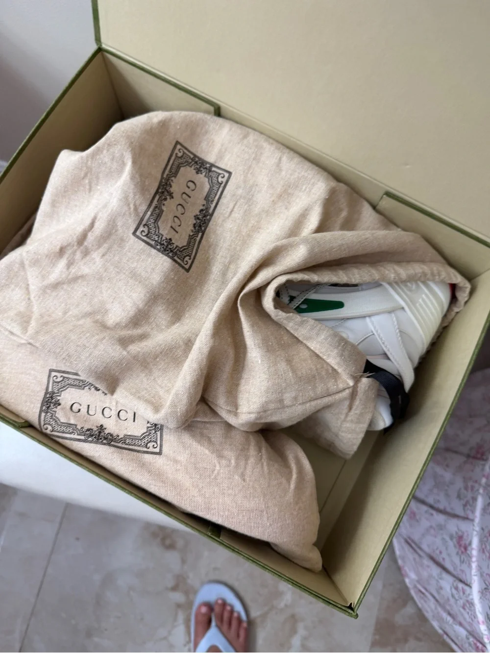 Authentic Gucci White High-Top Sneakers 100% Gucci